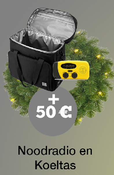 Koeltas en noodradio+50.-